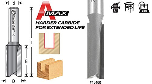 Amana Tool - 45402 Carbide Tipped Straight Plunge 3/8 Dia x 1" x 3/8 Shank