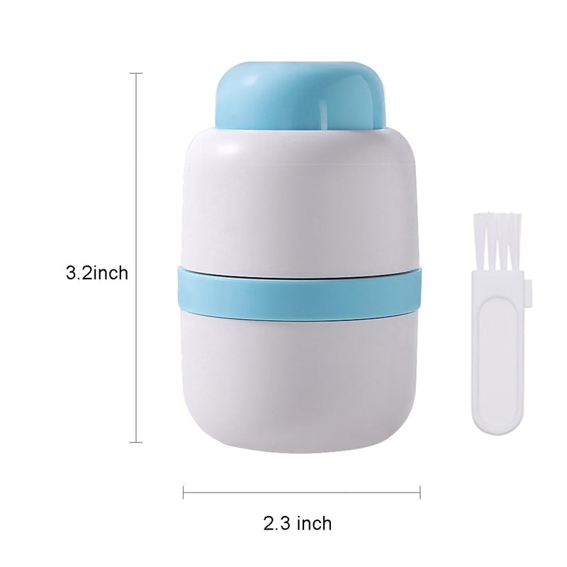Safety Hidden Blade Pill Cutter and Storage for Splitting Small and Large Tablet Into Half or Quarter (2 in 1)