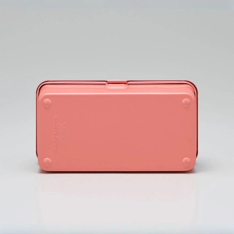 TOYO Steel Tool Box T-190 P0 (Living Coral) H7.99×W4.29×D2.20inch Steel Trunk For Pegs, Metal fittings, Pen, Accessory, And Utility Knife Made In Japan