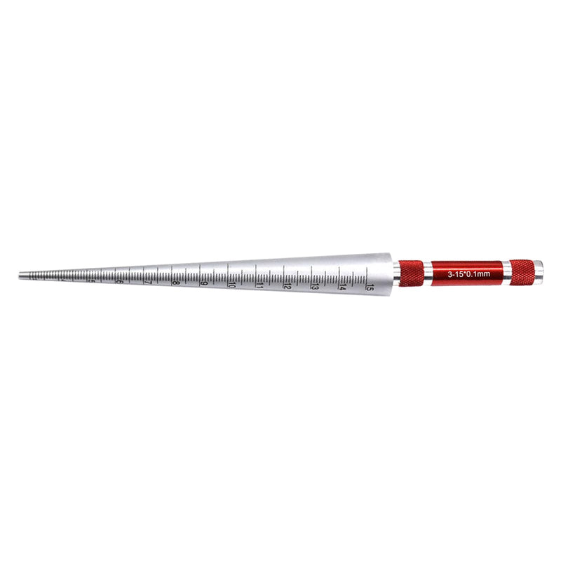 Hole Tapered Ruler, Calliper Gauge，Wide Application Taper Aperture Gauge,Round Hole Measuremen,Aperture Tester(3-15MM) 3-15MM