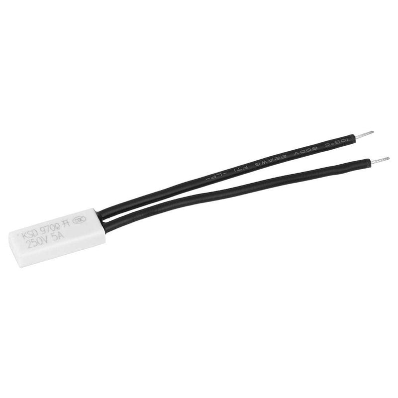 10pcs NO Temperature Control Switch, KSD9700 Normally Open Thermal Protector 250V 5ATemperature Controller 40-100℃(50℃)