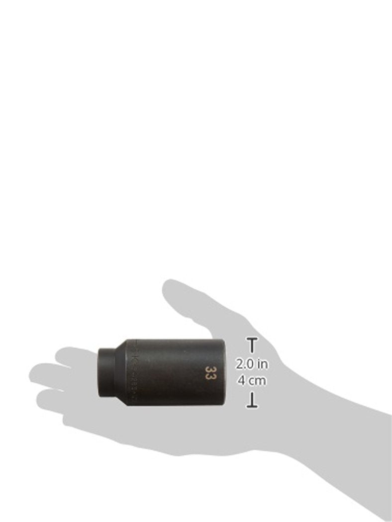 SK Tools USA 1/2" Drive, 33MM, 6 Point, Deep Impact Socket | 34283