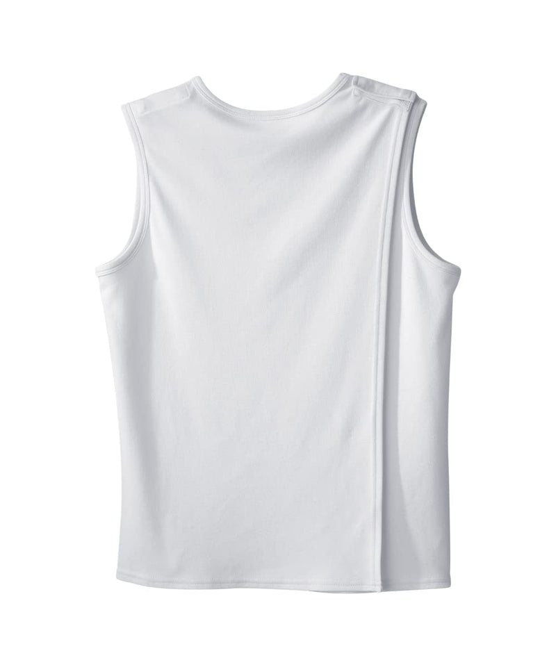 Silverts Women’s Adaptive Open Back Sleeveless Camisole 3 Pack Assisted Dressing Elderly Clothing Undershirt X-Large True White