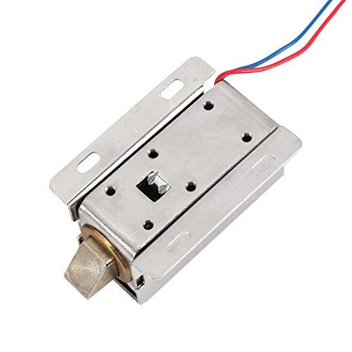 Electromagnetic Lock Solenoid Electric Lock, DC 12V Mini Electric Control Lock Tongue Latch Assembly Solenoid for File Cabinet Drawer Door