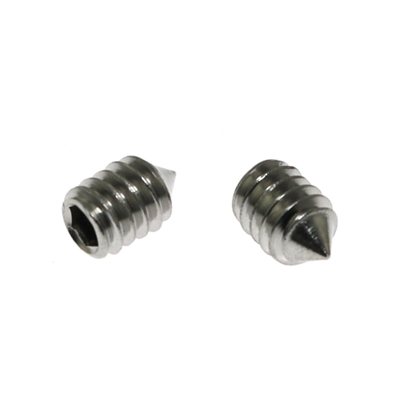 Maxmoral Fixed Screw 1/4 20x3/8 Pointed Imperial Hexagon Screw Stainless Steel Cone Set Screw for Cabinets Furniture Towel Racks Faucets Door Handles Windows and Doors 1/4-20x3/8"