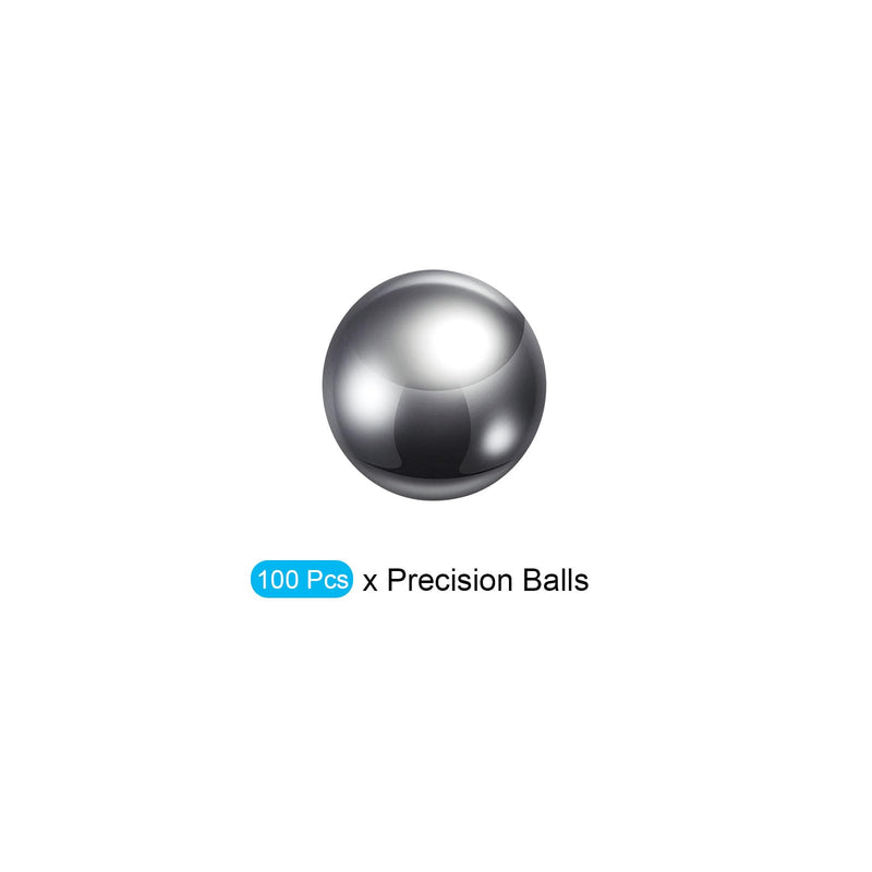 METALLIXITY Precision Balls G25 1/8" 100pcs, 440C Stainless Steel Bearing Balls Beads - for Industry Kit, Machinery, Automotive, and DIY 1/8 Inch 100