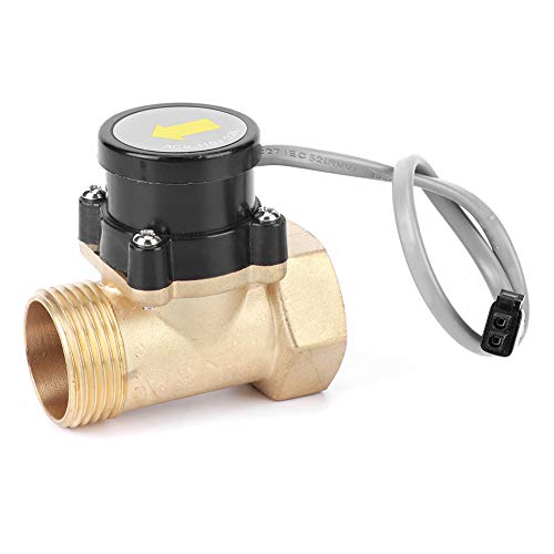 Water Pump Flow Sensor, HT30 11 110V G1" Thread Water Flow Sensor Switch Brass Electronic Pressure Automatic Control Switch for Booster Pump,Control Switch
