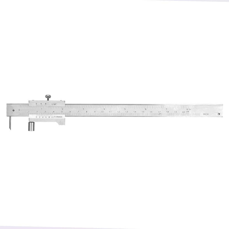 Vernier Caliper 0-200mm, Stainless Steel Portable Vernier Caliper with Sharp Scriber, Laser Engraved Scale, High Accuracy Measuring Tool for Woodworking, Metal, DIY, Engineers, Tec