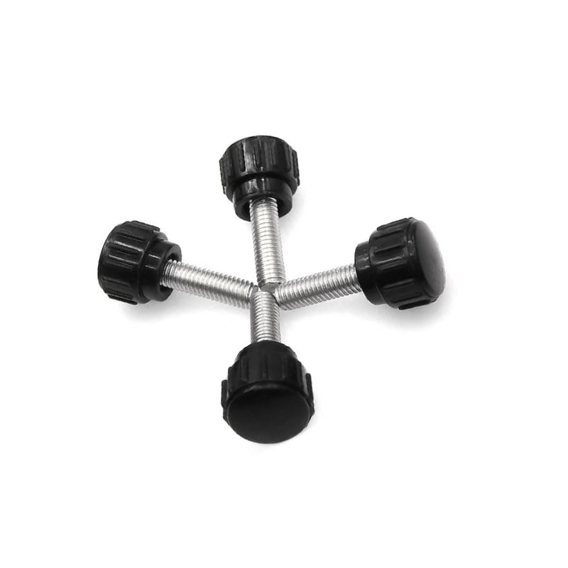 10pcs m6/0.24" x25/0.98" Grip Knob -Metric Male Thread Knurled Clamping Knobs Grip Thumb Screw on Type Plastic Threaded Hand Bolt Knobs Black. M6X25