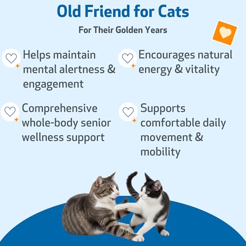 Pet Wellbeing Old Friend & Thyroid Support Gold for Senior Cats - NASC Certified & Vet-Formulated Senior Wellness & Thyroid Balance Bundle, Herbal Liquid Formula, Natural Bacon Flavor, 2 (2oz)