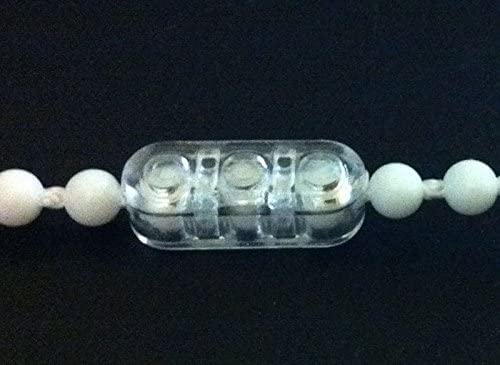 Black Plastic #10 Chain - with 2 Connectors - Blind Beaded Bead Ball (10 feet) 10 feet