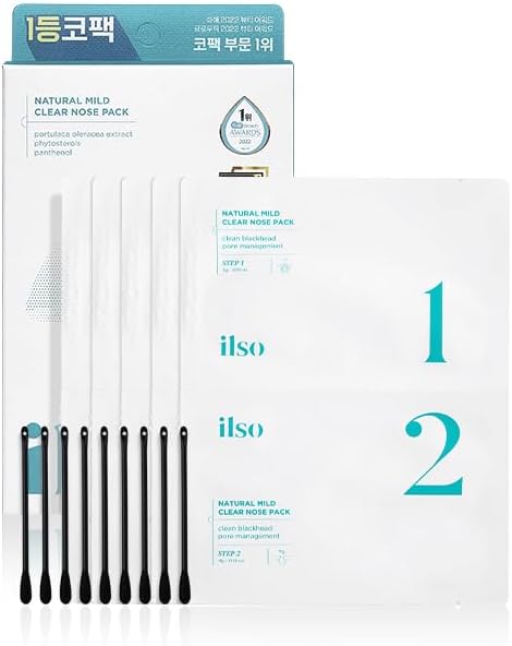 ILSO ILSO Natural Mild Clear Nose Pack NATURAL MILD CLEAR NOSE PACK Blackhead Pores Nose Pack Sebum Pore Pack Korean Cosmetics Hankos - NewNest Australia