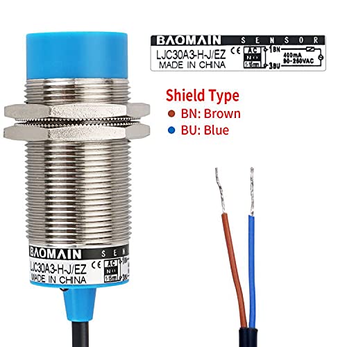 Baomain Capacitance Proximity Sensor Switch LJC30A3-H-J/EZ AC 90-250V 400mA Detector 1-15mm NO 2-wire