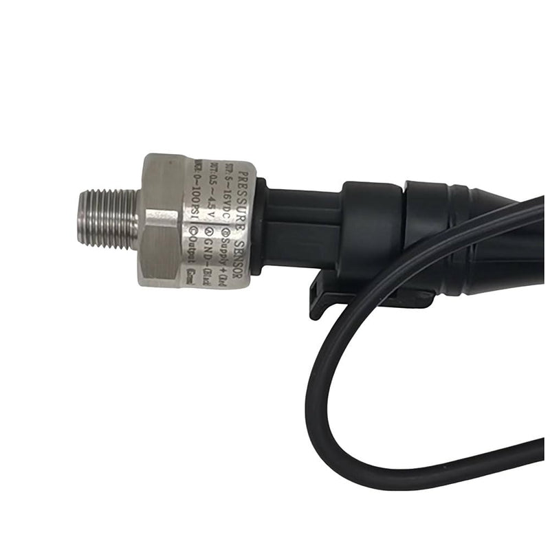 TMaster Stainless Steel Oil Fuel Pressure Sensor Transducer Sender with 1/8" -27 NPT Thread，Pressure Regulator for Oil Fuel Air Water Pressure，0-100 Psi Switch Sensor Transmitter with Connector