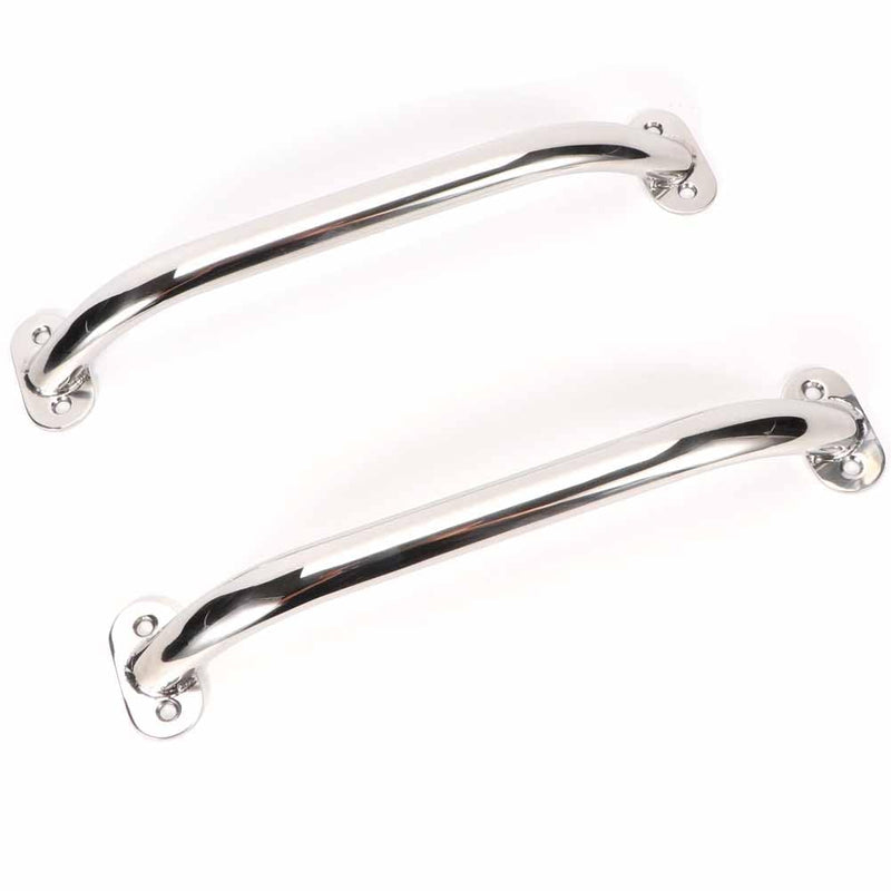 12" Oval Handrail Polished Grab Handle Stainless Steel Handrail for Marine Yacht/RV (2PCS)