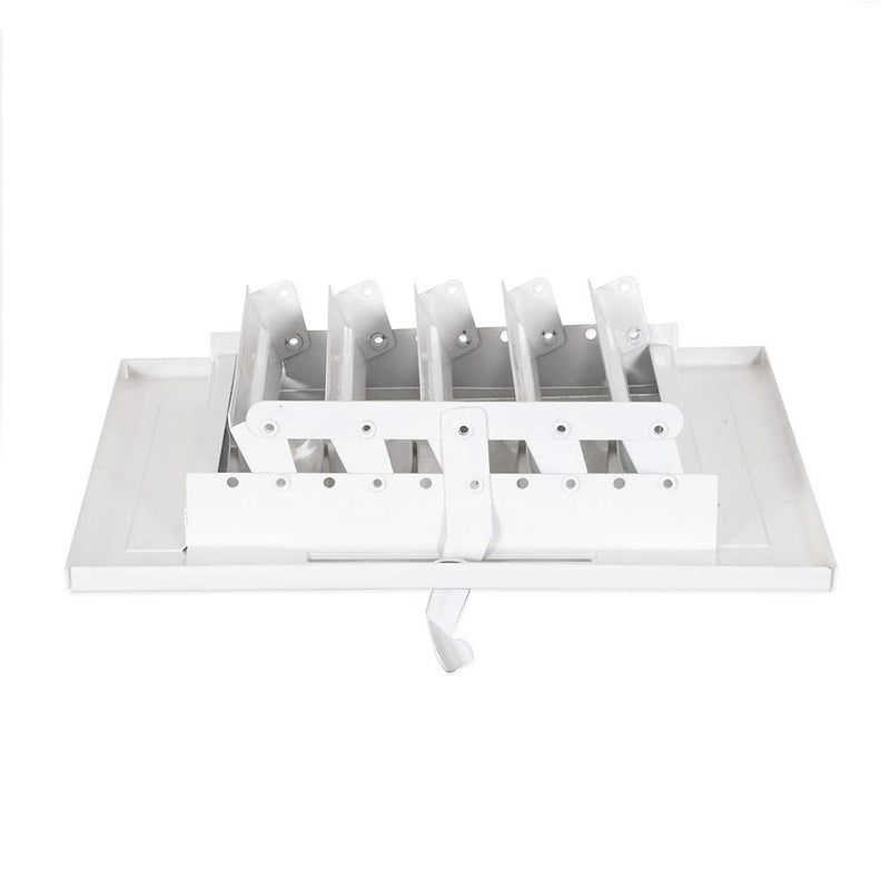EZ-FLO 6 x 6 Inch (Duct Opening) Air Vent Cover for Wall or Ceiling, Four-Way Ventilation Register, Solid Steel HVAC Register Cover, White, 61617 6 in. x 6 in.