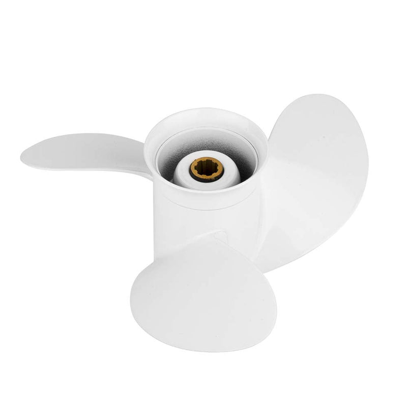 Aluminum 8 1/2 x 8 1/2 Outboard Boat Propeller fit Yamaha Engines 5-8HP,7 Spline Tooth 3 Blade,OEM Parts No.6G1-45941-00-00,RH 8 1/2 x8 1/2