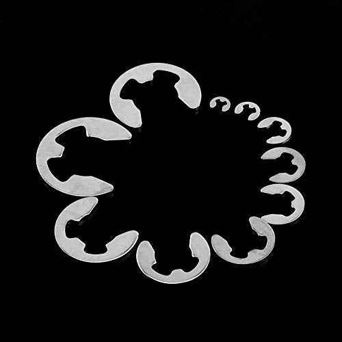 120Pcs 304 Stainless Steel E-Clip Retaining Snap Ring Circlip Kit ,1.5mm-10mm