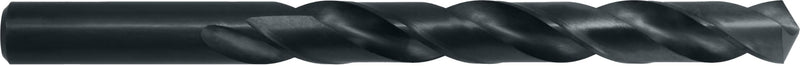 Chicago Latrobe 150 High-Speed Steel Jobber Length Drill Bit, Black Oxide Finish, Round Shank, 118 Degree Conventional Point, 1/4" Size (Pack of 12) 1/4 in