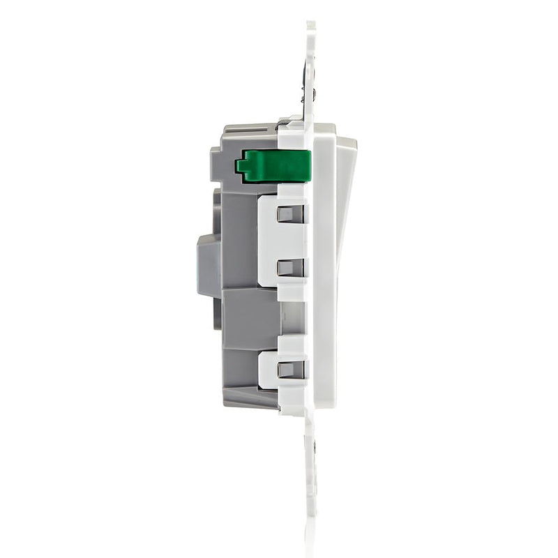 Leviton E5601-MW Decora Edge 15 Amp Single Pole Rocker Switch, 10-Pack, White 10 Pack