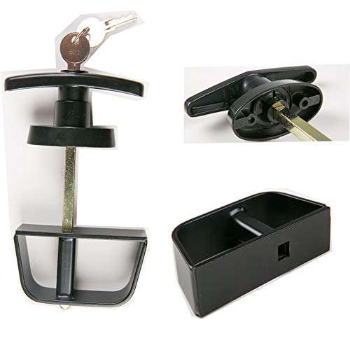 6" T-Handle Lock kit Shed Door Lock with samed Keys and Screws Playhouse & Chicken Coop Door Lock 6" T-Handle 1kit