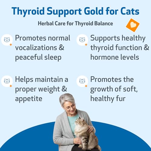 Pet Wellbeing Old Friend & Thyroid Support Gold for Senior Cats - NASC Certified & Vet-Formulated Senior Wellness & Thyroid Balance Bundle, Herbal Liquid Formula, Natural Bacon Flavor, 2 (2oz)