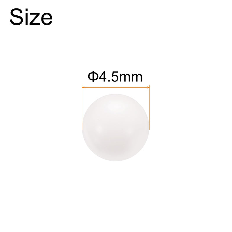 uxcell 200pcs POM Bearing Balls 4.5mm Solid Plastic Bearing Balls, Precision POM Balls 200