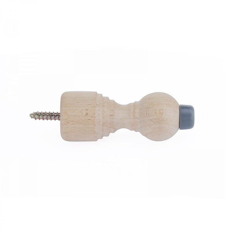 Renovators Supply Manufacturing Door Stoppers 3 3/16 in. Wall Mount Victorian Unfinished Maple Wood Door Bumper Stops Pack of 3 3 3/16 in.