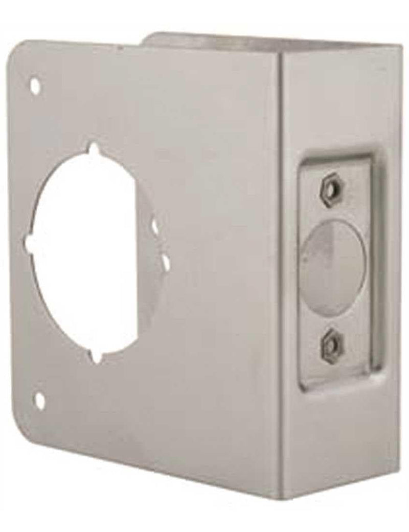 Don-Jo 81-S-CW Classic Wrap-Around Plate, 22 Gauge Stainless Steel , Satin Stainless Steel Finish, 4-1/4" x 4-1/2", For Cylindrical Door Locks