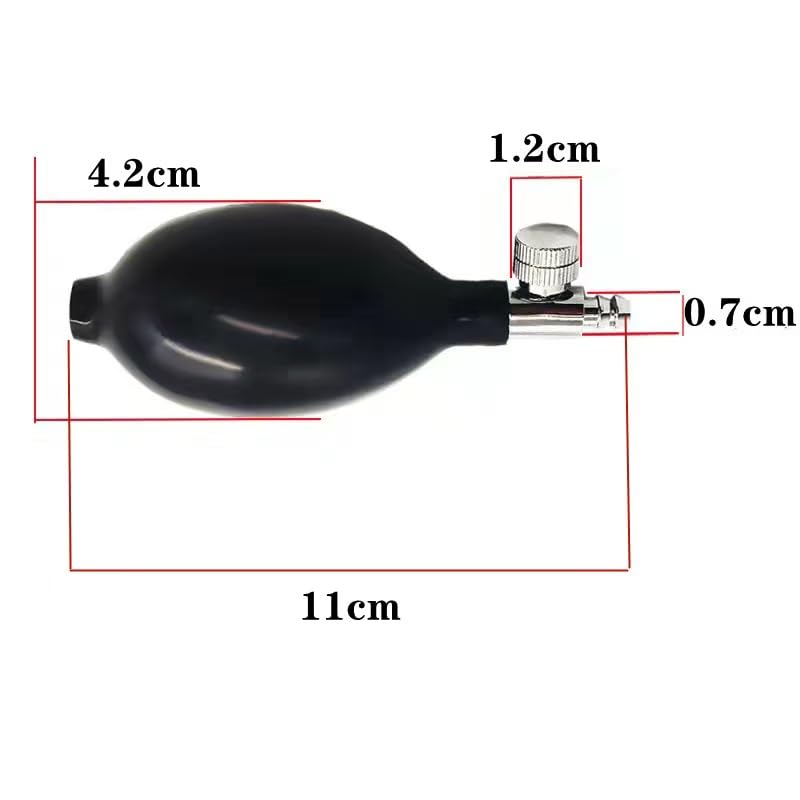 Latex Blood Pressure Bulb, Pressure Bulb Pump, Black Squeeze Bulb Pump for Manually Inflating Blood Pressure Replacement Parts