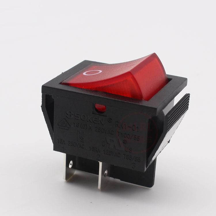 1pc for Soken RK1-01 4 pins Rocker Switch 16A 250VAC with Red Light