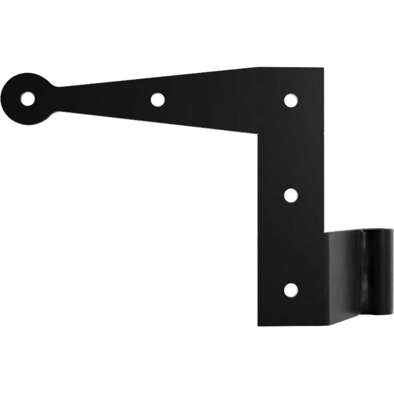 SteelTek L-Hinge with 1 1/2" Offset (Sold as Pair), 304 Stainless Steel, Powder Coated Black