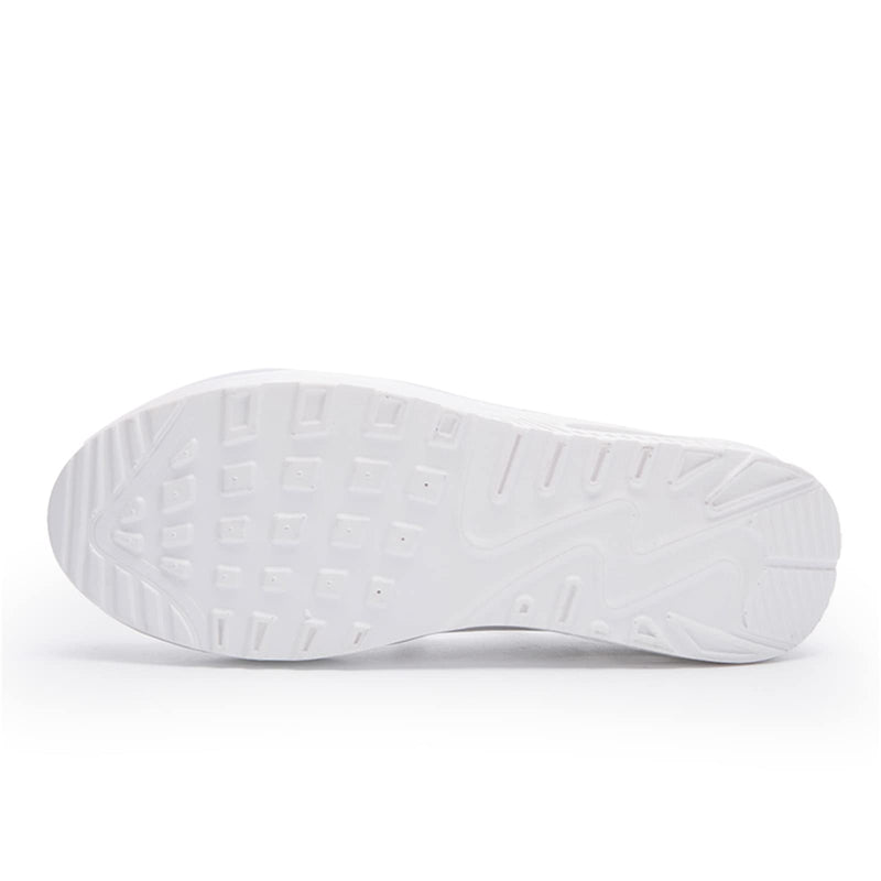 Touchmosees Women's Nurse Sneakers Orthopedic Diabetic Walking Wedge Sneaker Platform Toning Rocker Shoes 8023 White 38