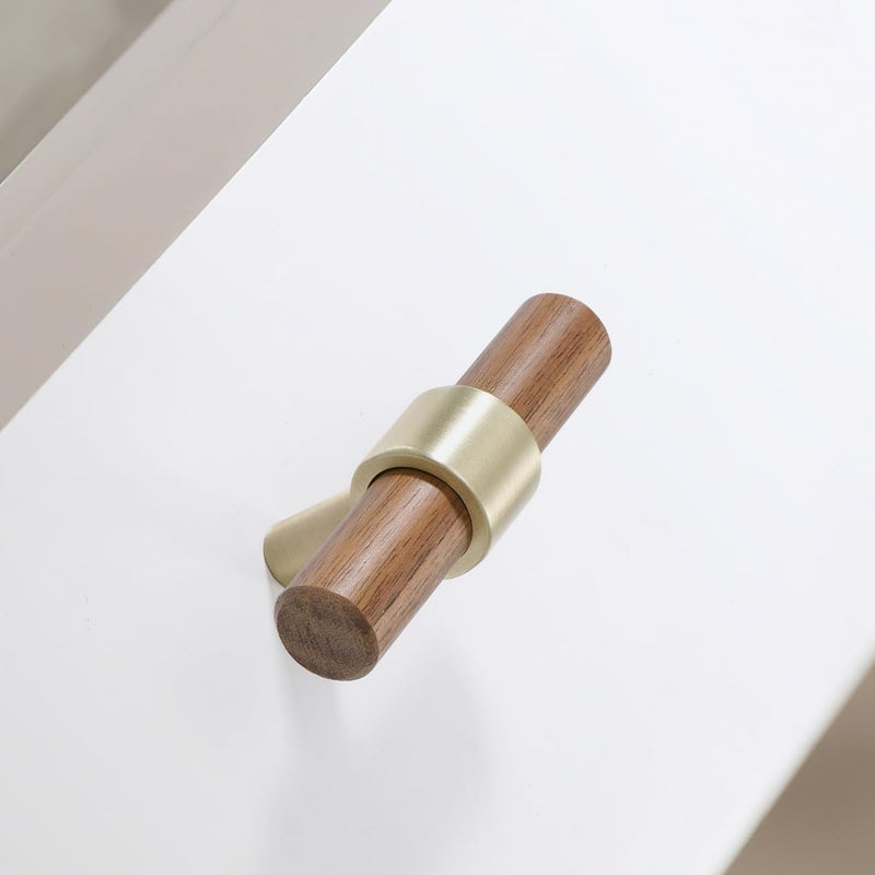 10 Pack Zinc Alloy Black Walnut Kitchen Pulls Cabinets Furniture Pull for Dresser Wardrobe Cupboard Drawer Knobs Pulls Handles Single Hole 10