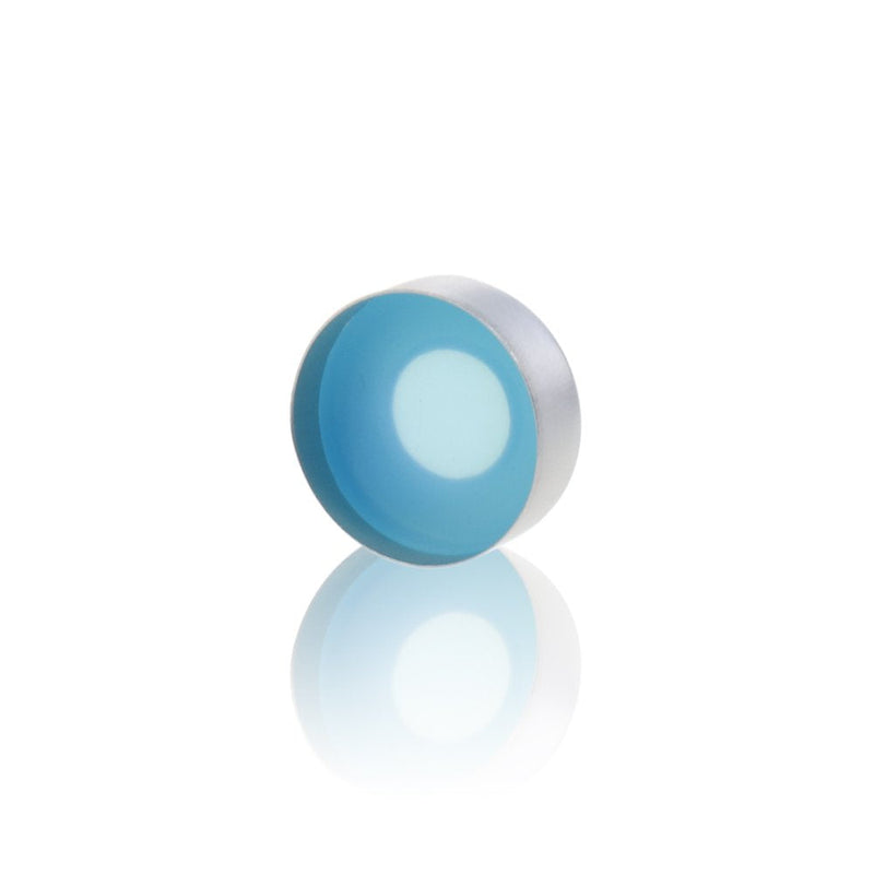 ALWSCI Aluminum Crimp Seal (10mm Hole) with 20 mm Natural PTFE/Blue Silicone Septa 3.0 mm Thick for Headspace Vial, 20 mm Closure Size, Case of 100 (UltraClean)