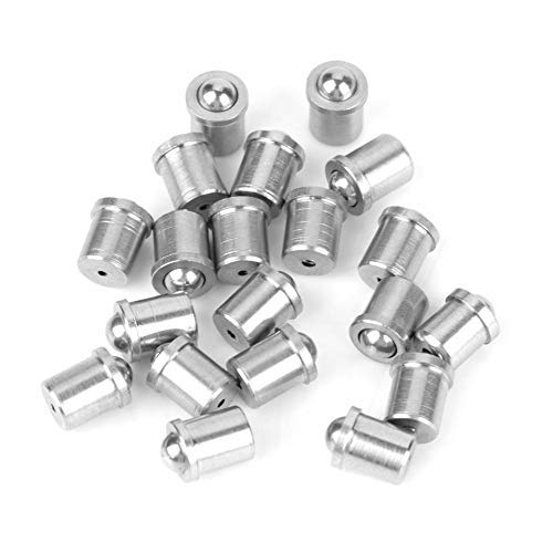 20pcs 304 Ball Plunger, Stainless Steel Positioning Beads Screw Spring Smooth Ball Plunger (? 4x5)