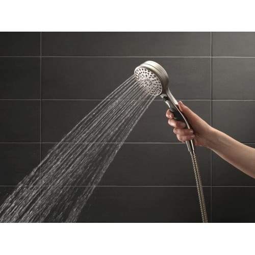 Delta Faucet 9-Spray Touch-Clean Wall-Mount Hand Held Shower with Hose, Chrome 55424