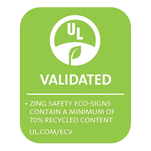 Zing Green Products 1908S Recycled Polystyrene "Notice Visitors Must Check In at Nurses Station" Safety Sign, Self-Adhesive, Black/Blue/White, 10" Length, 7" Width 7 Inches H x 10 Inches W Recycled Polystyrene Self Adhesive