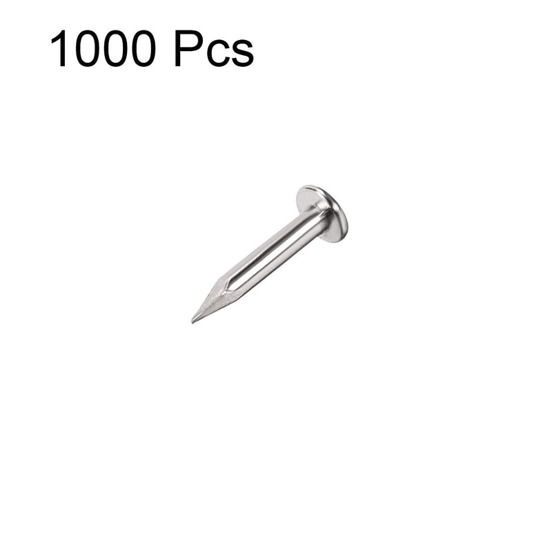 uxcell Small Tiny Hardware Nails Carbon Steel 1.2X6mm(DXL) for DIY Decorative Wooden Boxes Accessories Silver Tone 1000pcs