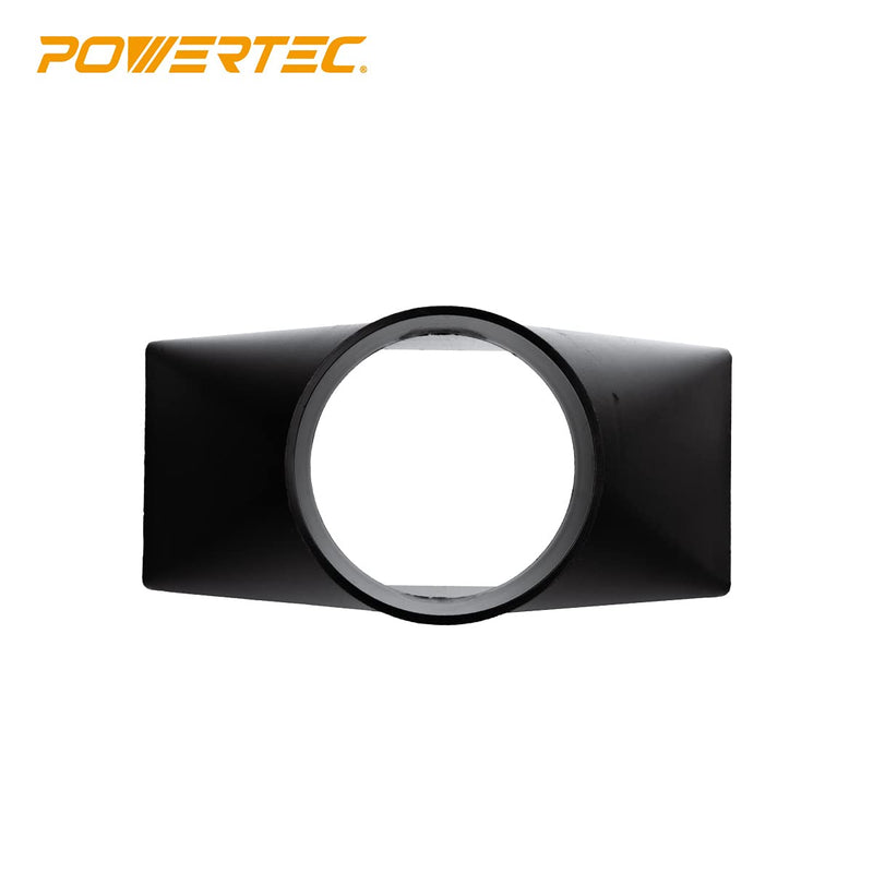 POWERTEC 70151 Dust Hood Rectangular Shape, Funneled 4-Inch Fitting By 10-Inch Wide Attachment for Dust Collection