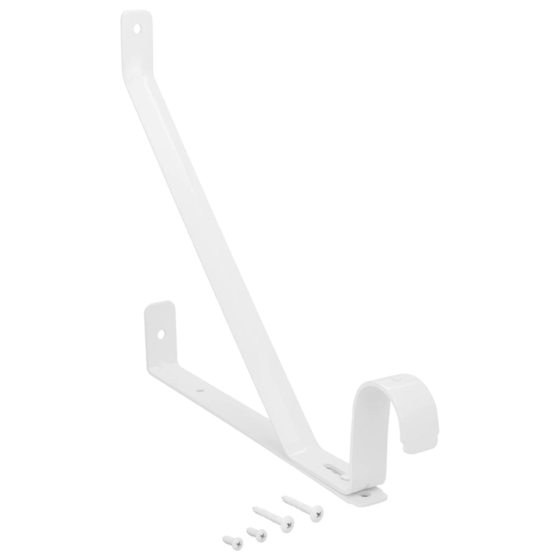Nuk3y Heavy Duty Adjustable Shelf Rod Support Bracket (White) White
