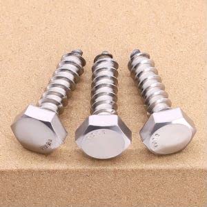 1/2 x 1-1/2" (8 pcs) Hex Lag Screws, 304 Stainless Steel 18/8, Hexagon Head Lag Bolts, Hex Head Wood Screws 1/2 x 1-1/2 8