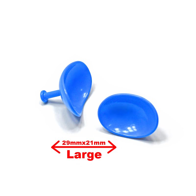 Stainless Steel Corneal Eye Shield Protector, 29mm X 21mm (Large), Coated, Set of 2