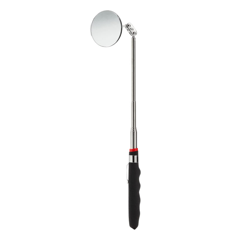 Juvale 2 Pack Telescope Inspection Mirror Tool, Round Mirror Tool with 24.5-Inch Extension for Mechanics, & Inspectors - Telescope Mirror with Handle - 2 Inch Telescoping Inspection Mirror