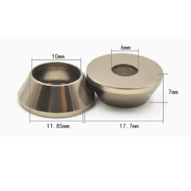 20pcs M6 Cone Cup Washers Anodized Aluminum Alloy Screw Gasket Countersunk Washers (Titanium) Titanium