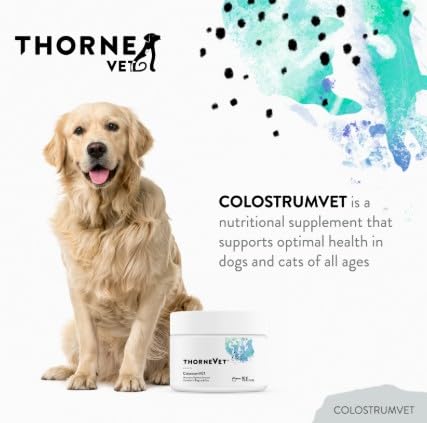 ThorneVet ColostrumVET Supplement for Dogs & Cats – Bovine Colostrum Powder to Boost Immunity, Digestive Health, & Vitality – Rich in Antibodies, Amino Acids, & Vitamins - 112 Scoops