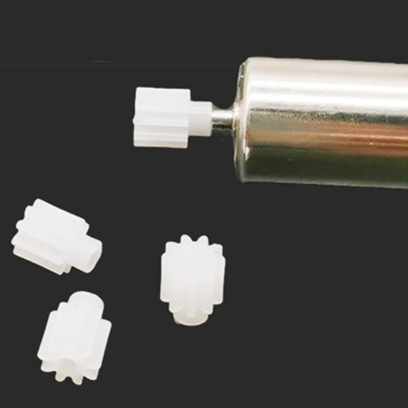 20PCS Small Motor Gear Replacement Parts 9 Teeth Pinion Gear Hollow Cup Motor Straight Teeth for Small Motor Gear Replacement Parts White
