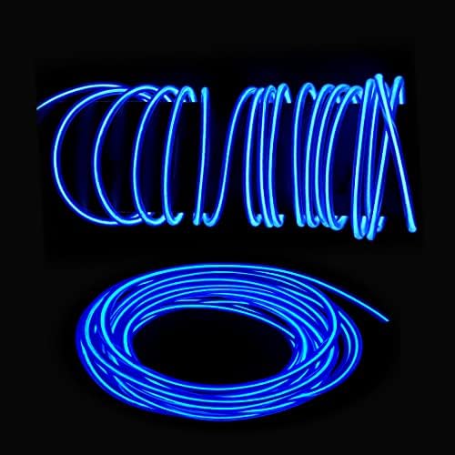 El Wire,5m Blue neon Wire Flash Electroluminescence, Cutting El Wire,Used for DIY Design, Various Holiday Party Decoration. (Blue, 5m)