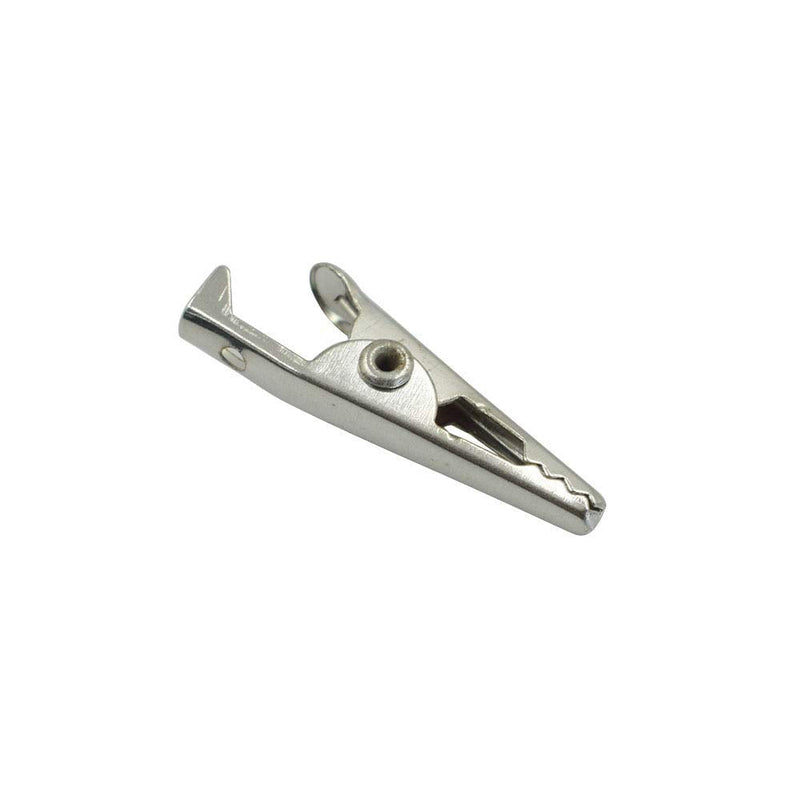 27mm/1.06" Alligator Clips Test Crocodile Clamps Silver Tone - (30 Pcs)