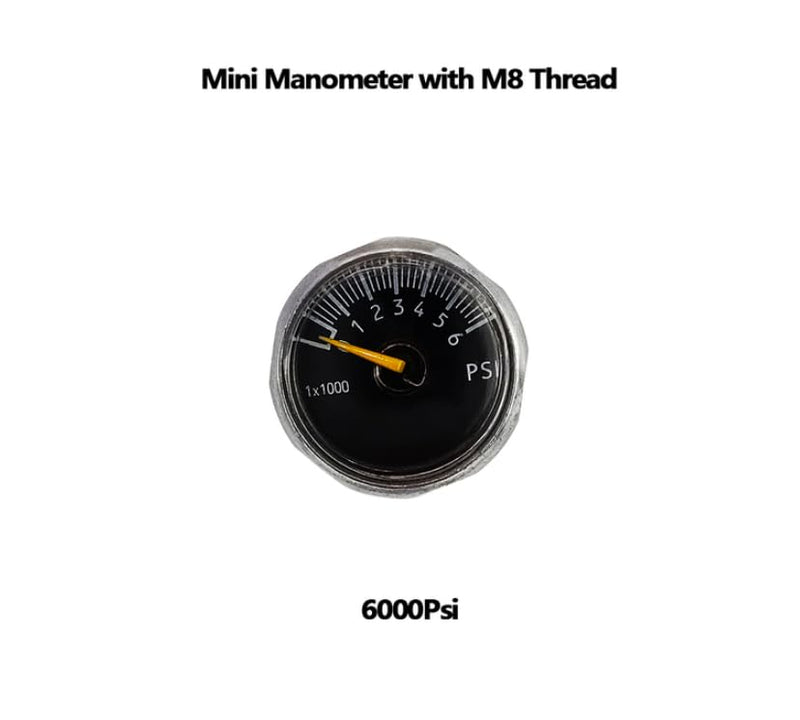 PCP M8 Mini Micro Pressure Air Gauges Manometer 6000psi for Cricket Airforce